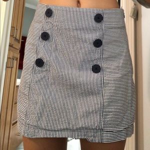 urban outfitters navy striped skirt size small